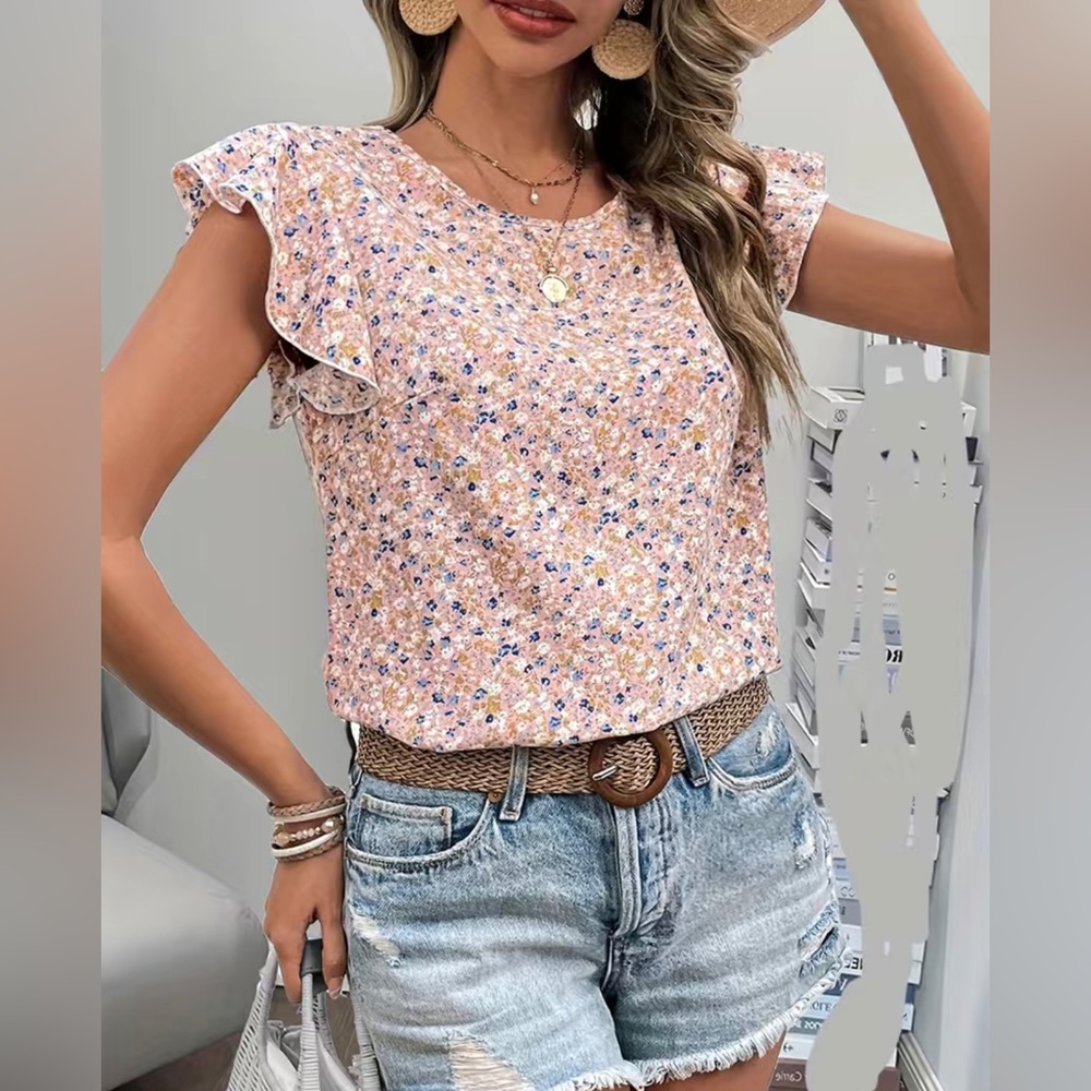 Women’s Floral Print Crew Neck T-shirt